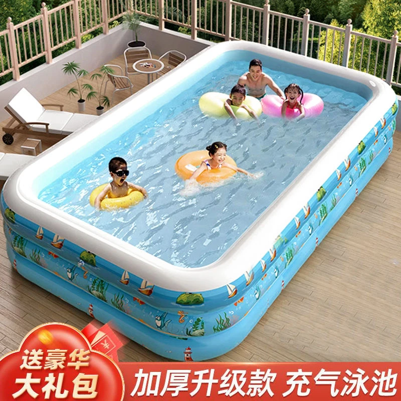 新疆包邮【加厚防漏】充气泳池婴儿宝宝儿童室内游泳池家用大型可折