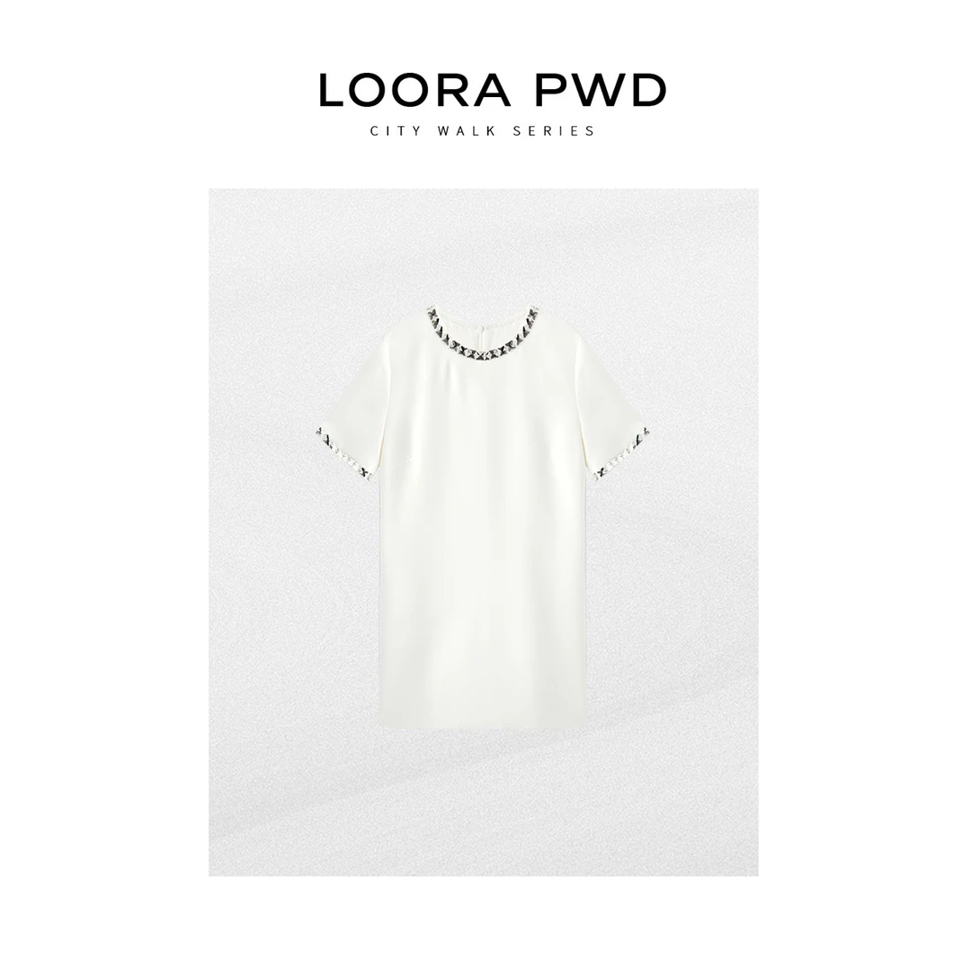 LOORAPWD/罗拉密码【鲲之梦境】夏季重工钉钻连衣裙25CJBC0112N