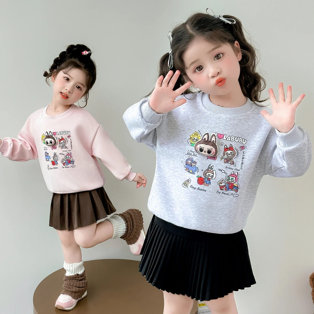 2025男女童拉布布卫衣小孩新款卡通印花打底上衣洋气儿童春秋童装