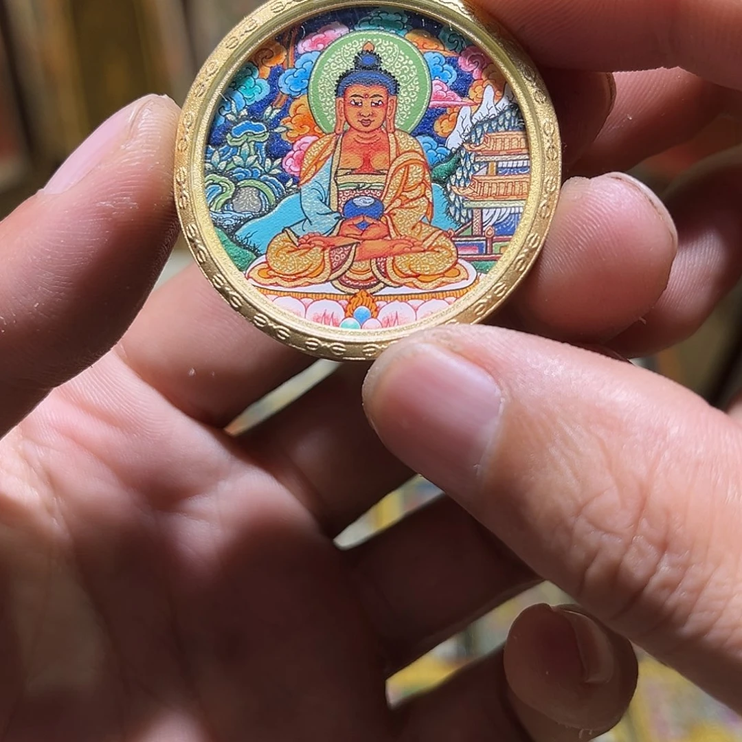 吊坠青海热贡纯手绘阿米3.5