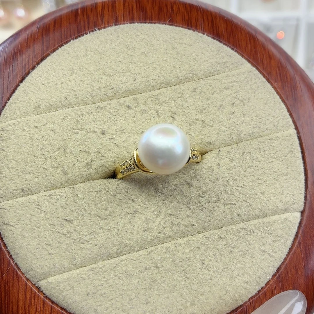 合金淡水珍珠戒指F