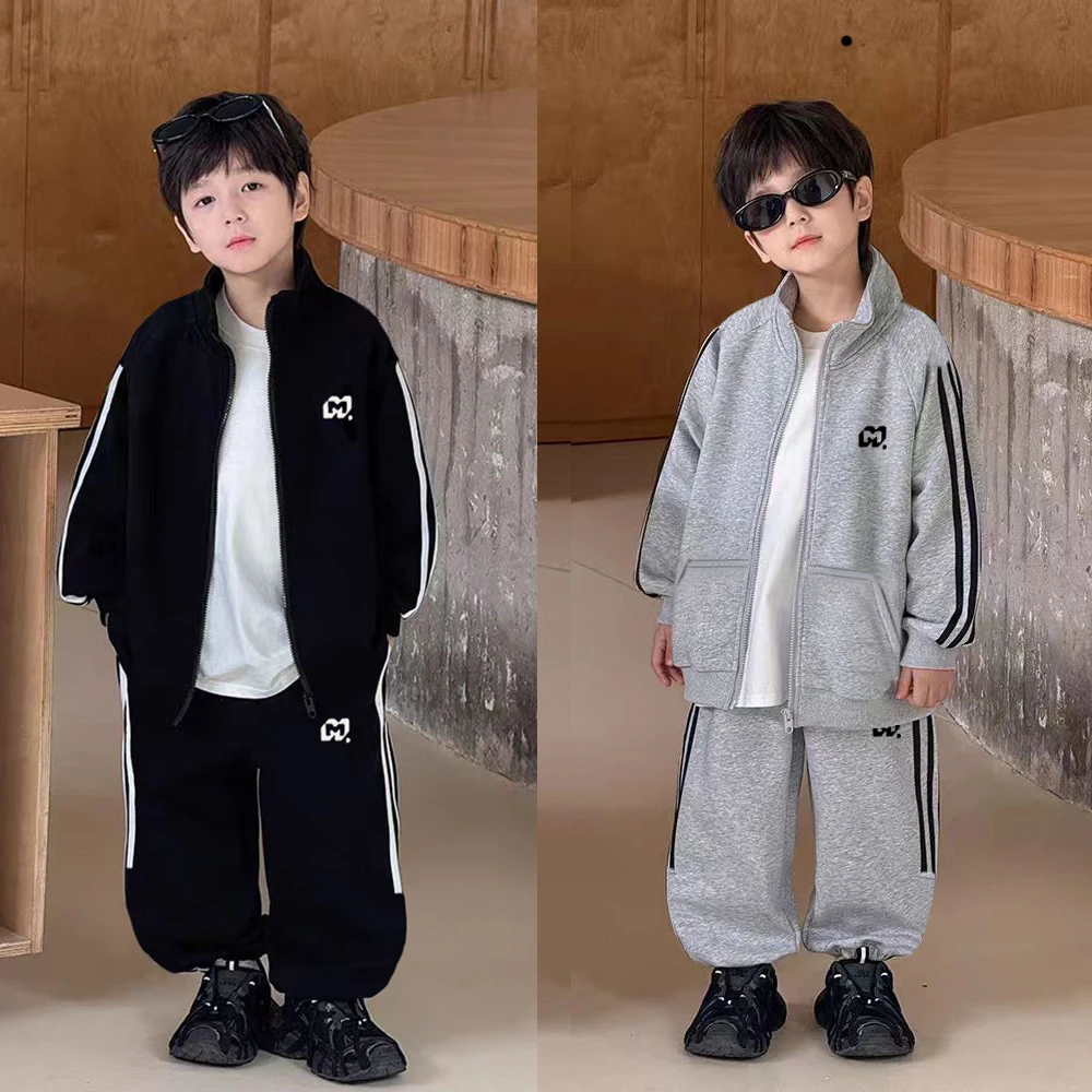 儿童春季洋气开衫套装中大童休闲运动两件套