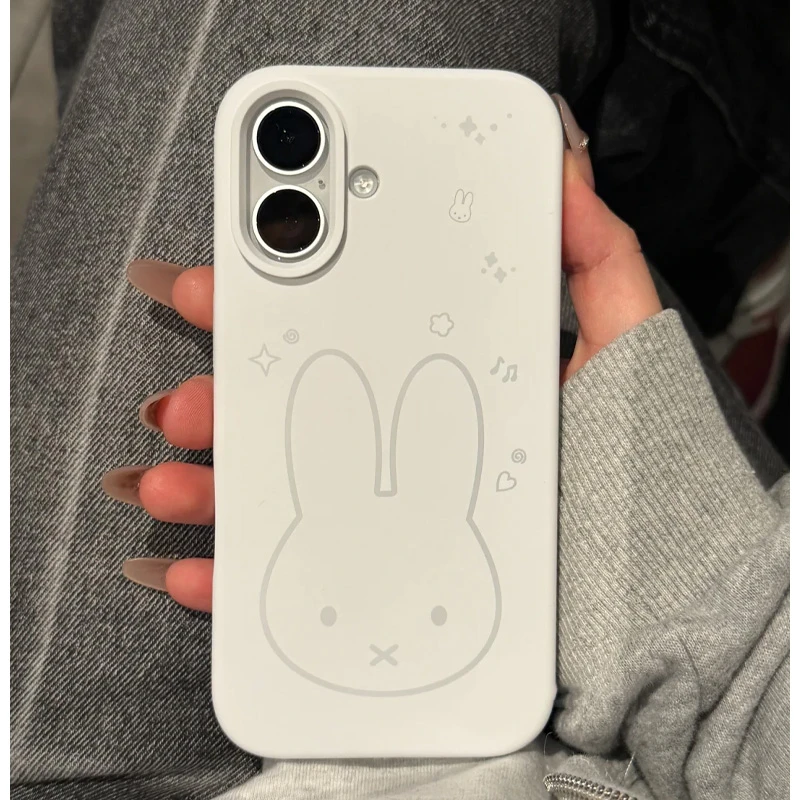 BANCA线条米菲兔适用iPhone16/15promax手机壳14苹果13糯米12软11