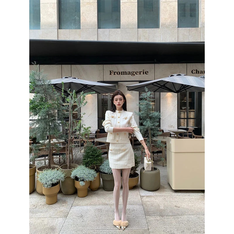 2026秋冬季新款修身显瘦通勤风修身显瘦百搭上衣气质高腰半身裙女