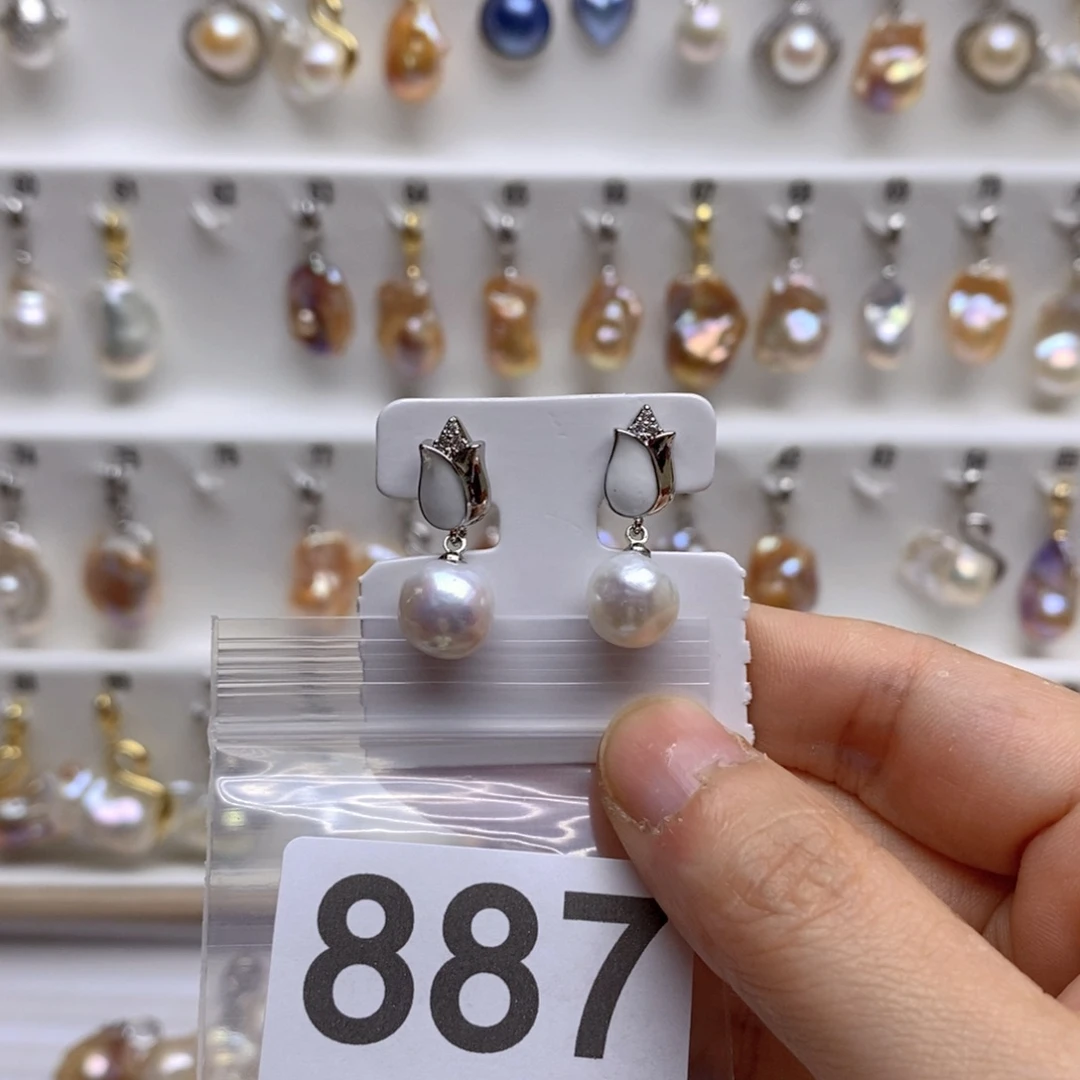 淡水珍珠颈饰银S925镶嵌松*887