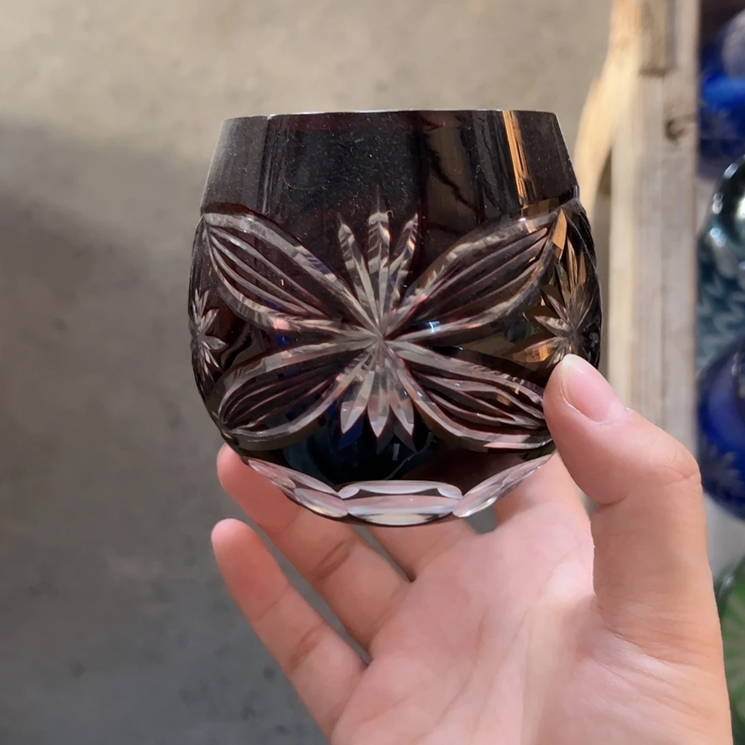水晶玻璃高脚款微瑕一个