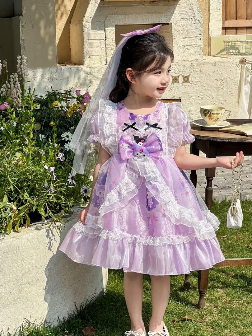 蓬蓬裙秋季夏季卡通动漫女连衣裙夏装少女甜美日系洋气