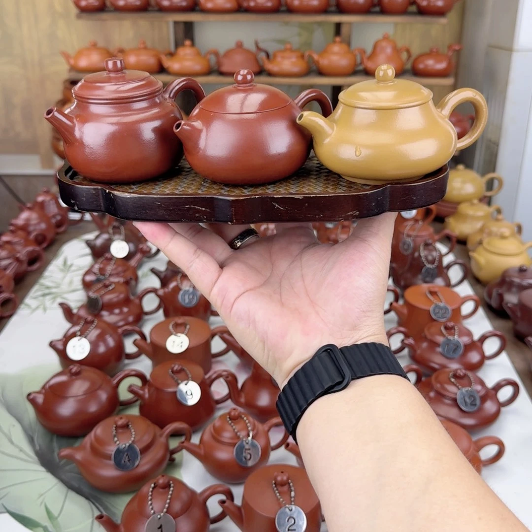 朝***）茶壶紫砂120cc紫砂壶3个