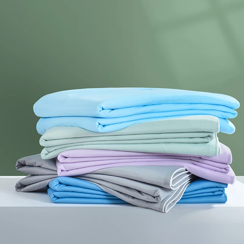 【特价】夏凉被高克重凉感丝纯色夏被薄款空调被机洗单人双人床品