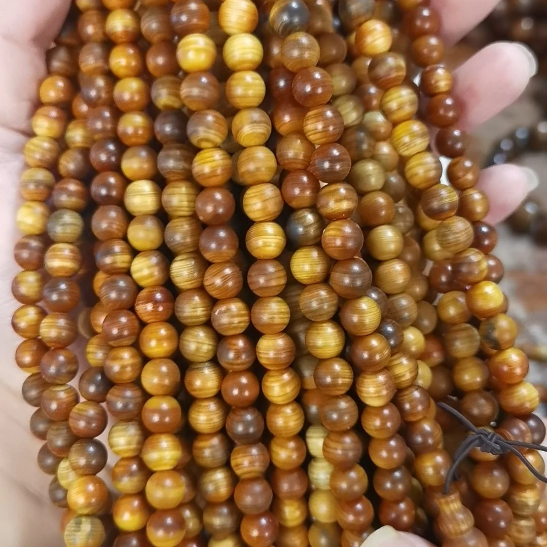 柏木（崖柏）手串/手链8mm圆珠天然雷击碳化纹