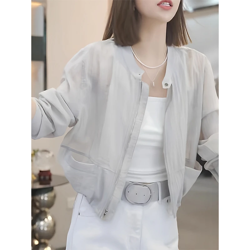 夏日休闲防晒短外套2025新款小香风薄款空调服夏天户短外套