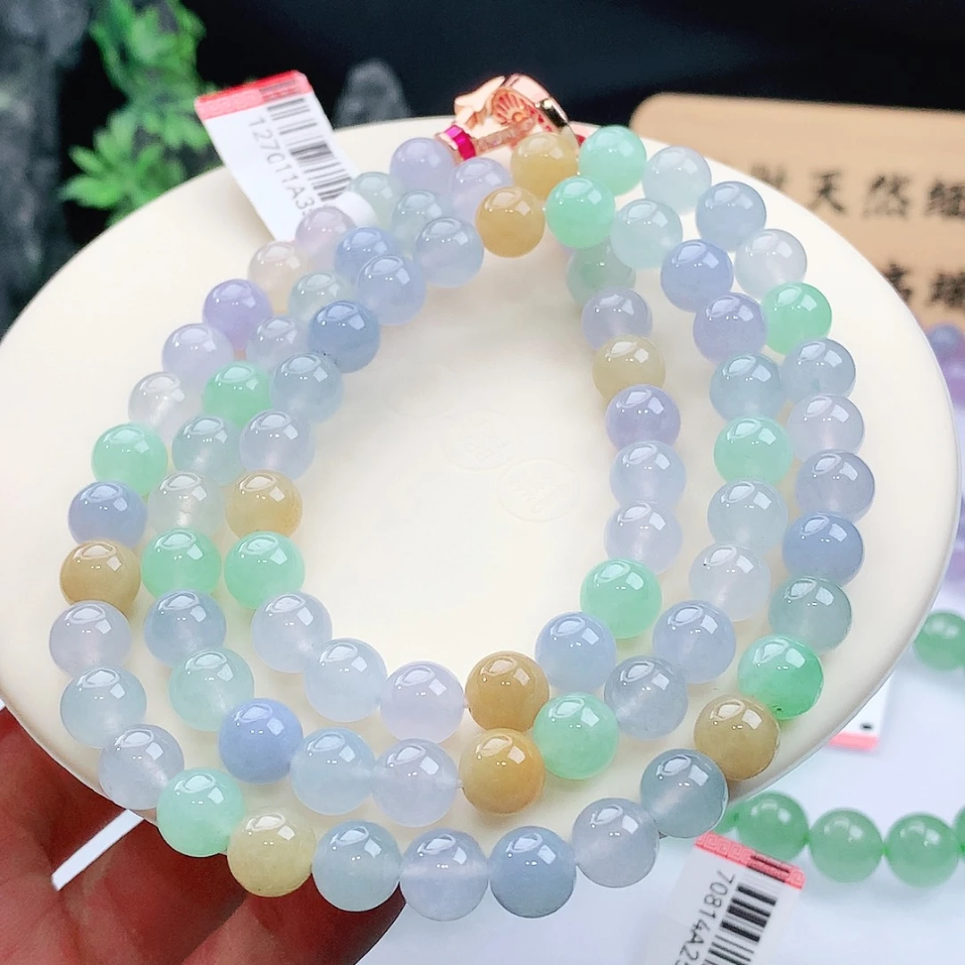 未镶嵌手链翡翠卡8mm