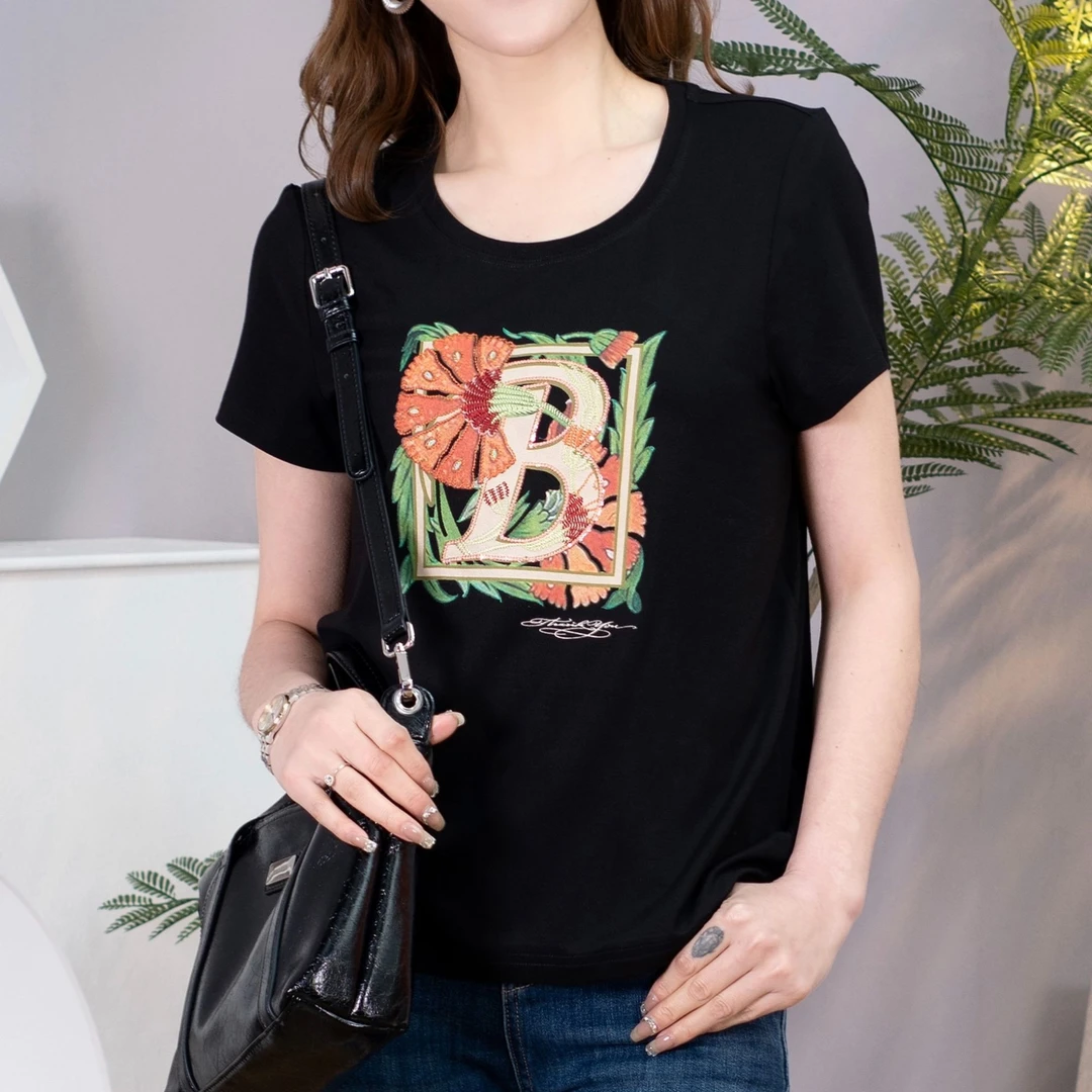 【吴姐定制】9368新款上新比特棉夏季短袖T恤YX