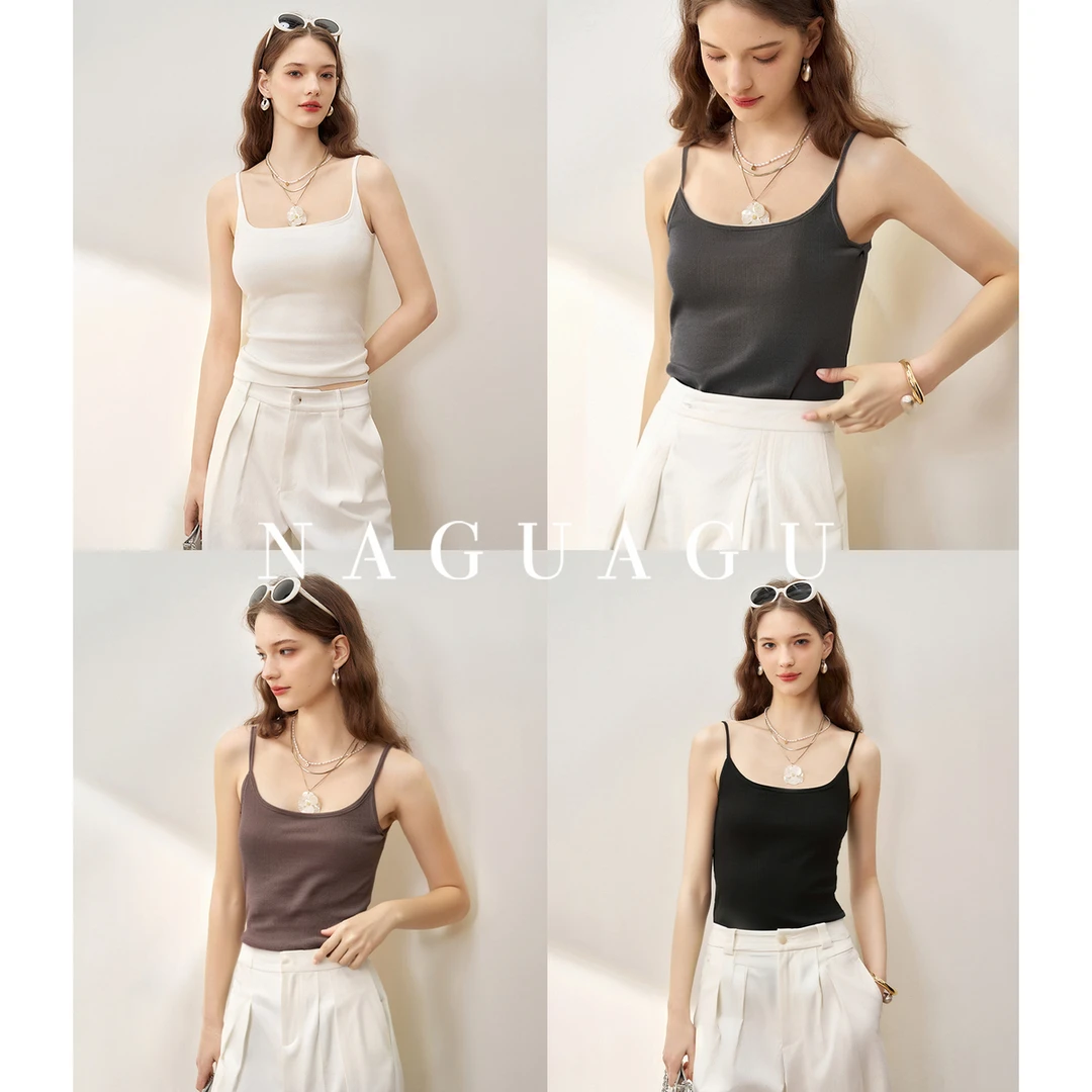 NAA/南瓜谷【N衣橱裸感背心】 无缝无钢圈胸垫一体式吊带