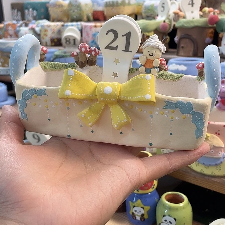 21……手工手绘花盆
