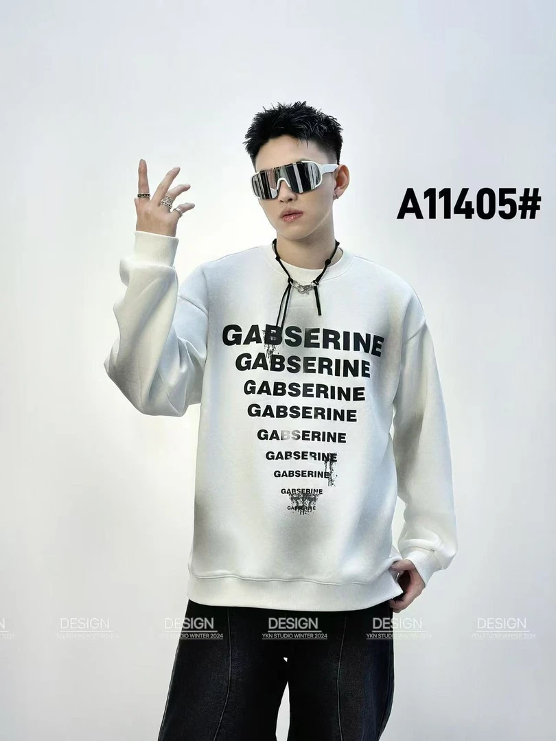 733-734-736 秋冬男女水洗宽松加绒加厚圆领卫衣 WYA11405 G216