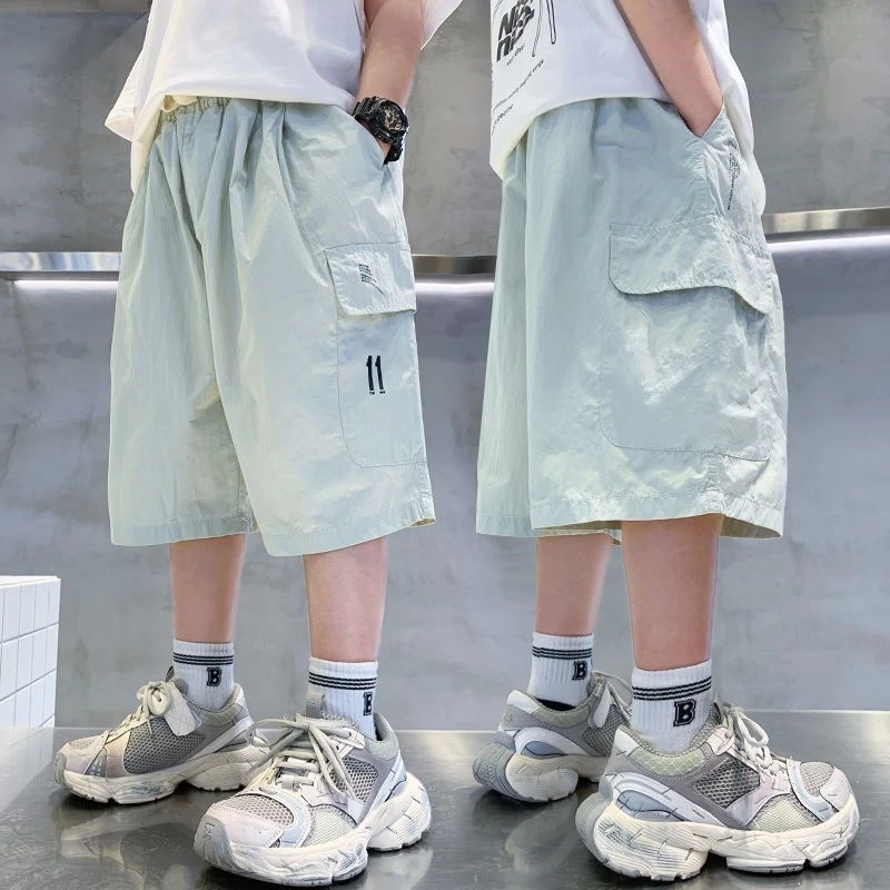男童工装短裤夏季新款宽松薄款速干五分裤中大童休闲过膝潮流中裤