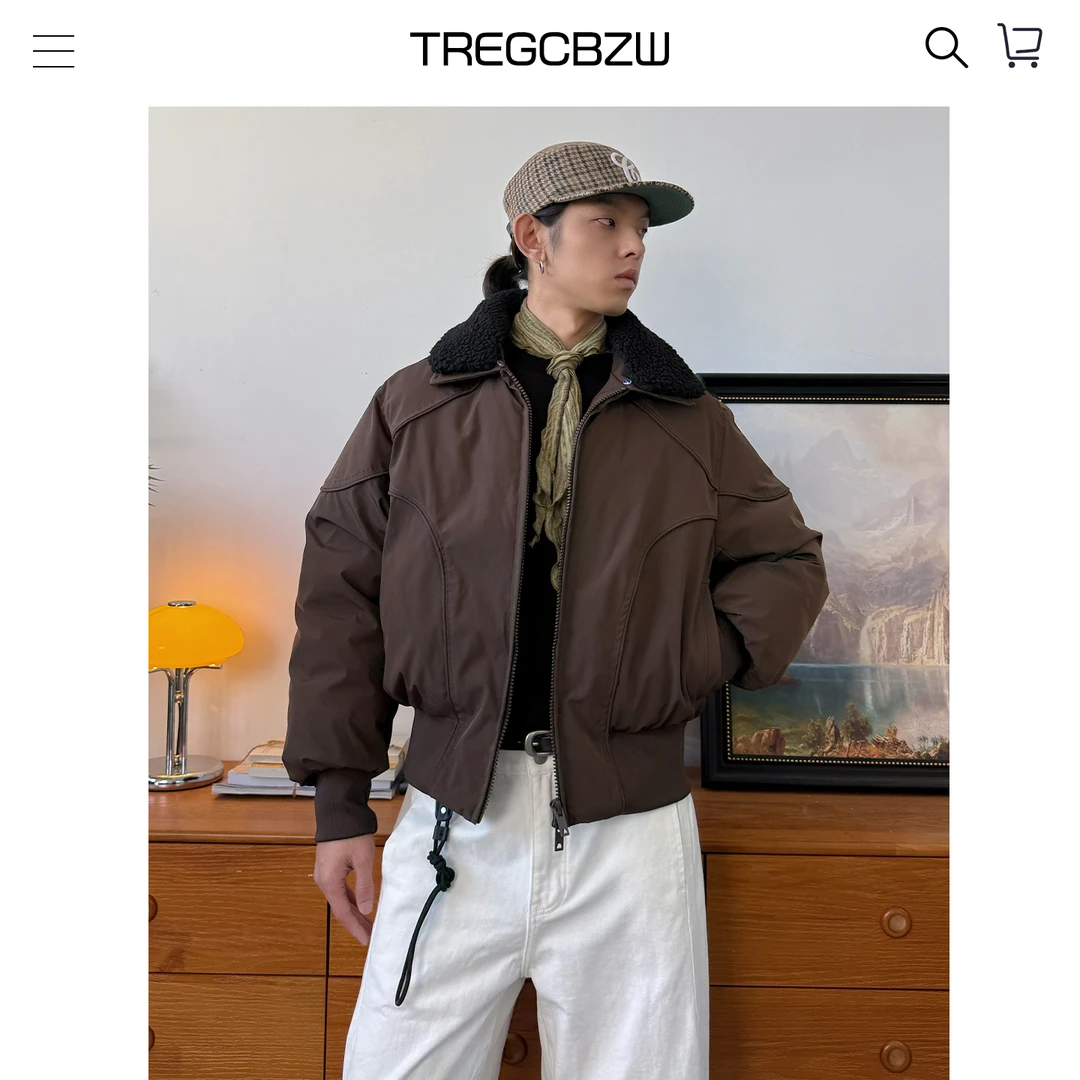 CBZW显高短版 美式解构设计感夹克飞行棉衣cleanfit保暖棉服外套