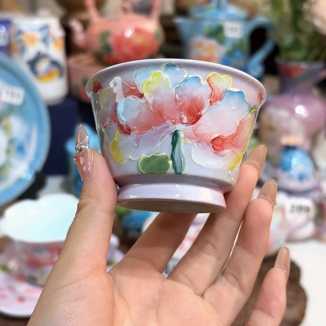 景德镇手绘高温釉下彩陶瓷茶具