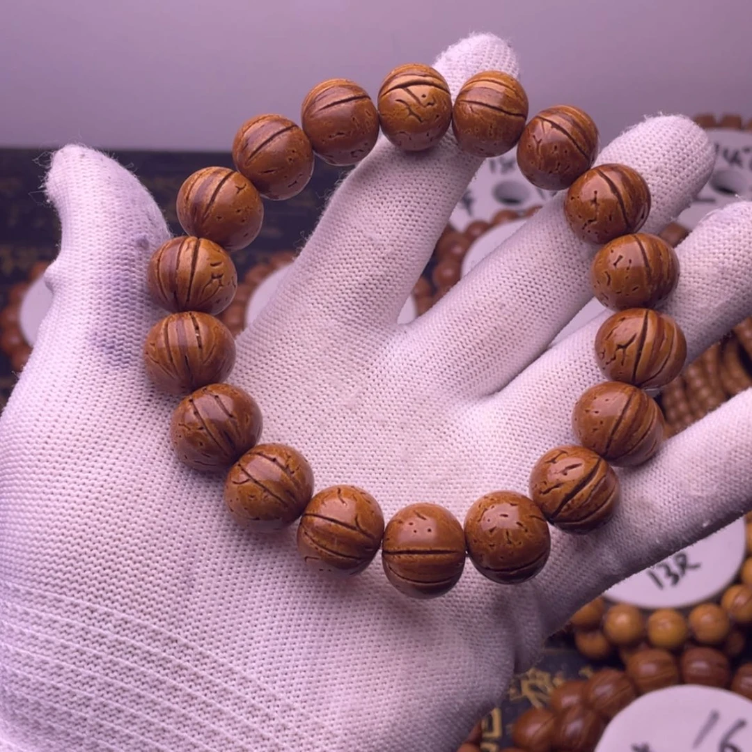 【闪购商品】吊坠桃核爱***睛15.5脑纹桃核光珠