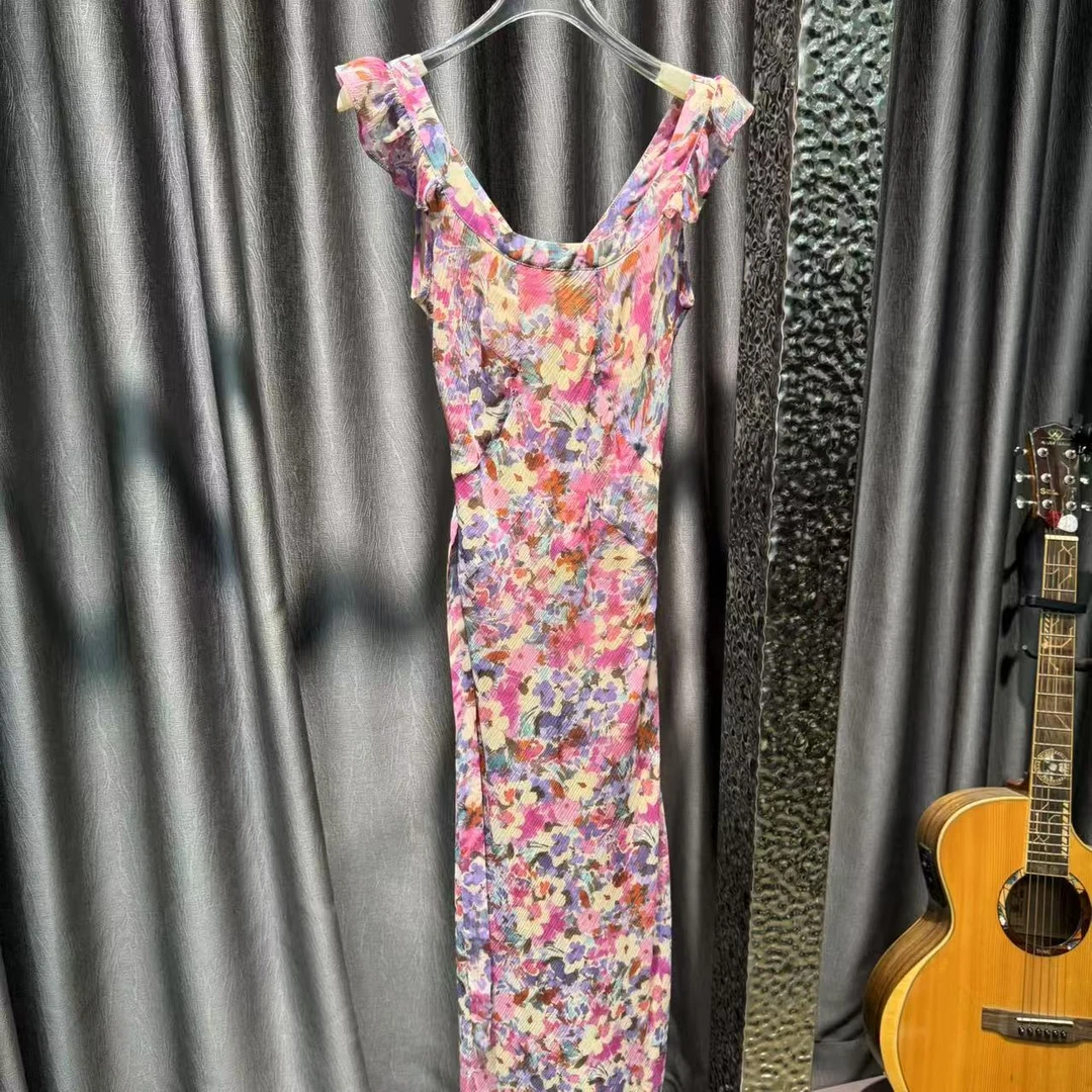 【花花专属】2025年设计师款经典百搭高级紫单丛连衣裙