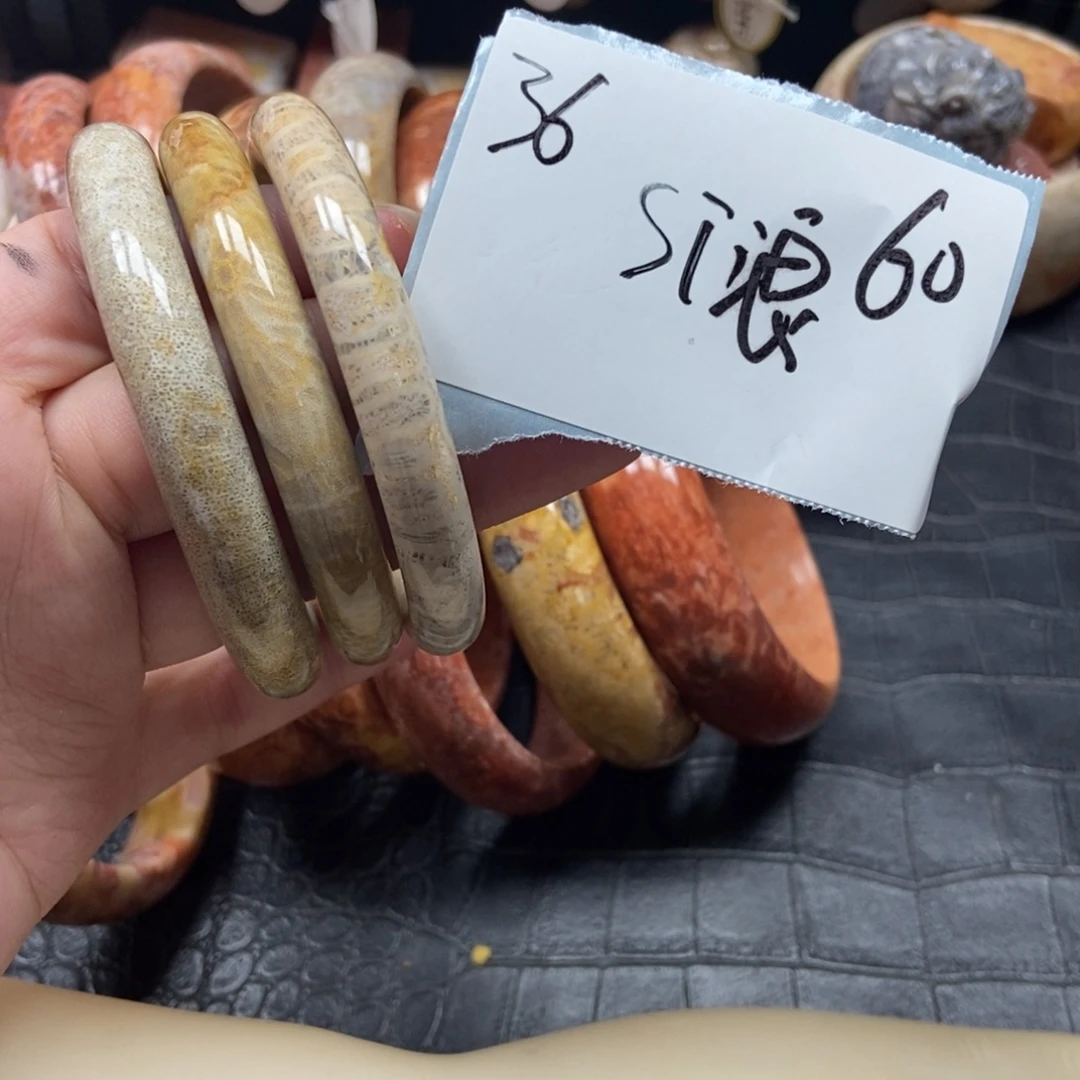 s***浪硅化珊瑚（珊瑚玉）未镶嵌珠宝半成品36