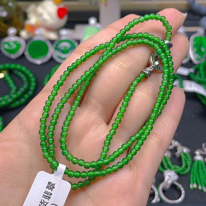 翡翠未镶嵌颈饰翡翠阳绿3