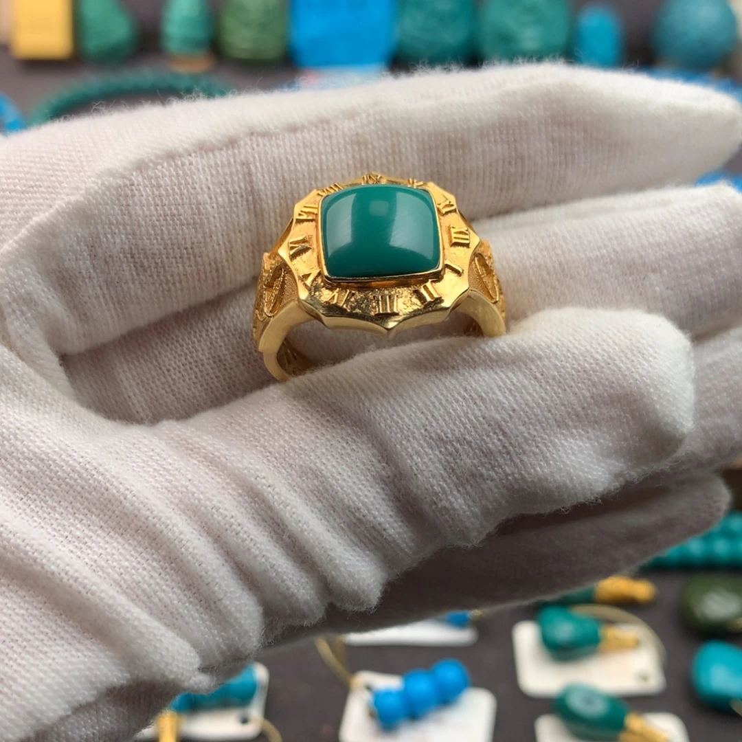 绿松石18K金镶嵌绿松石
