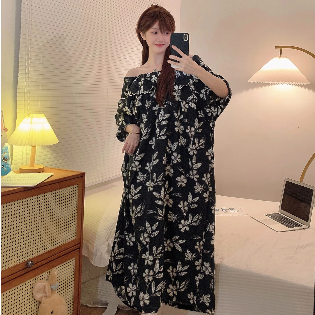 抹胸型法式中长裙甜美韩版外穿碎花连衣睡裙轻职风夏季春秋