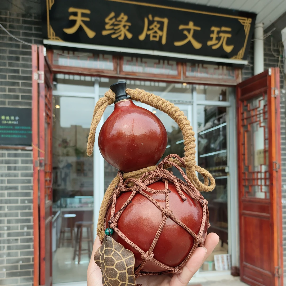 大漆葫芦摆件，挂件。内部已封蜡可加液体。一物一图发货，所见即所得