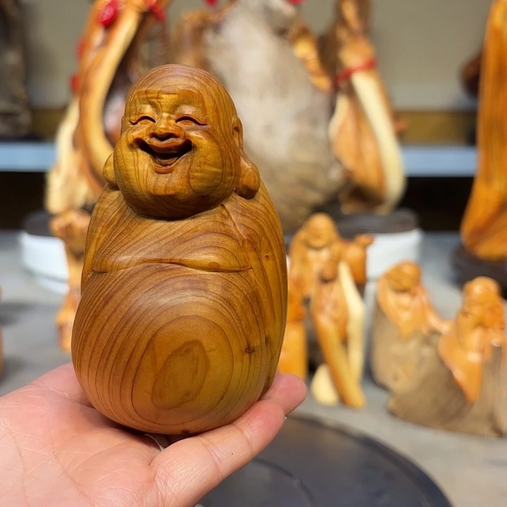 柏木太行崖柏弥勒佛