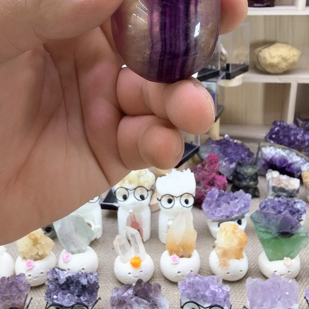 茶***心未镶嵌珠宝半成品紫晶
