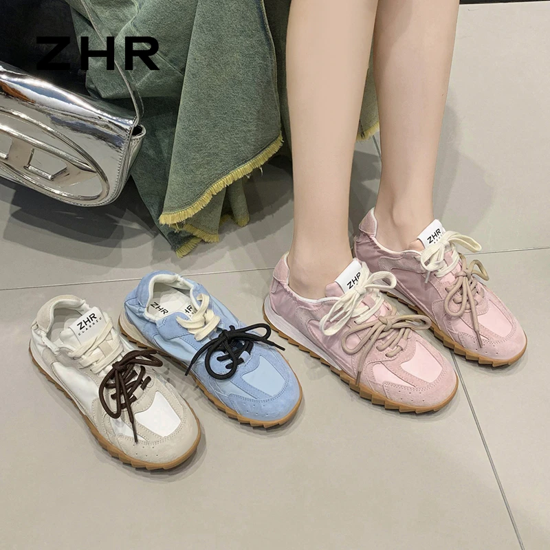 【清仓不补】ZHR则则多巴胺撞色双鞋带德训夏季鞋子女ins潮牌百搭