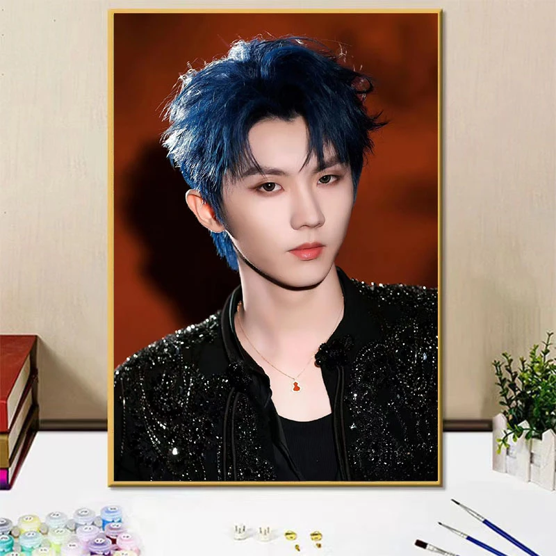 马嘉祺数字油画填色diy时代少年团油画客厅装饰画手工涂色画礼物