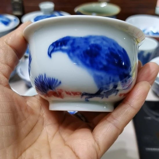 虽***风杯张学鸿老师青花釉里红