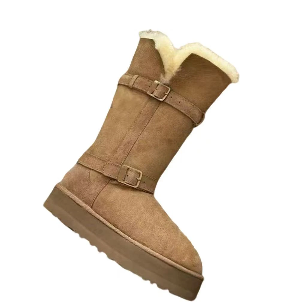 【骑士高筒】桑坡雪地靴2025新款爆款百搭时尚简约御姐韩版休闲加厚