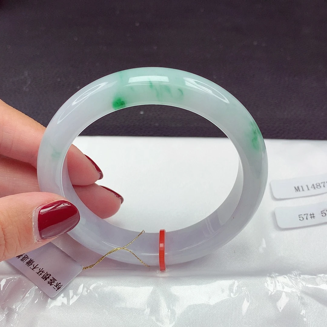 翡翠未镶嵌手镯57圈878