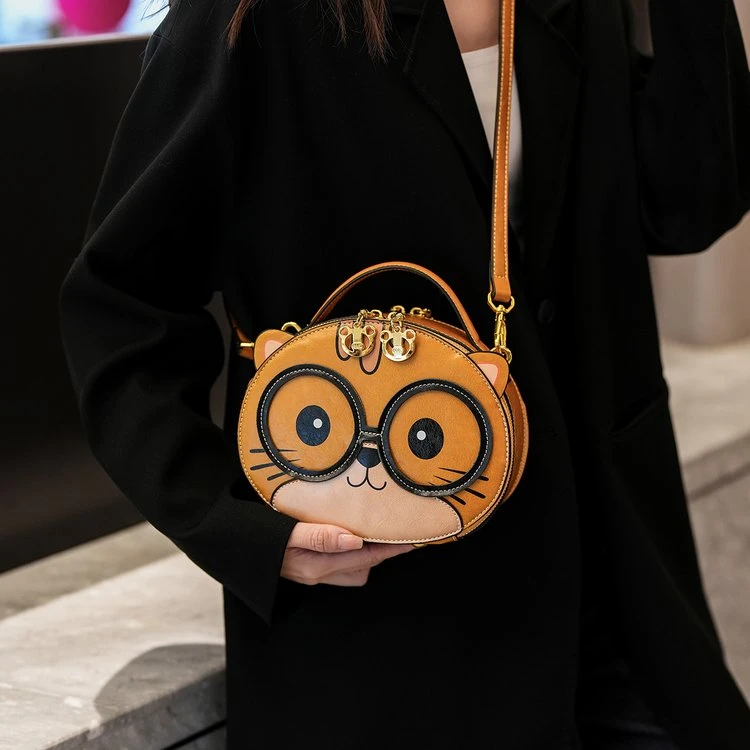 耐磨小圆包流行手提单肩斜挎包圆饼包muji风8625