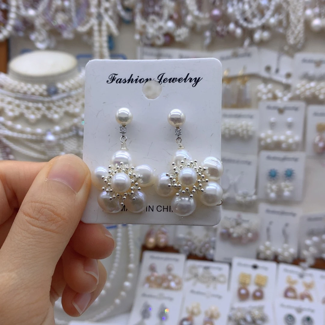 合金淡水珍珠项链耳饰