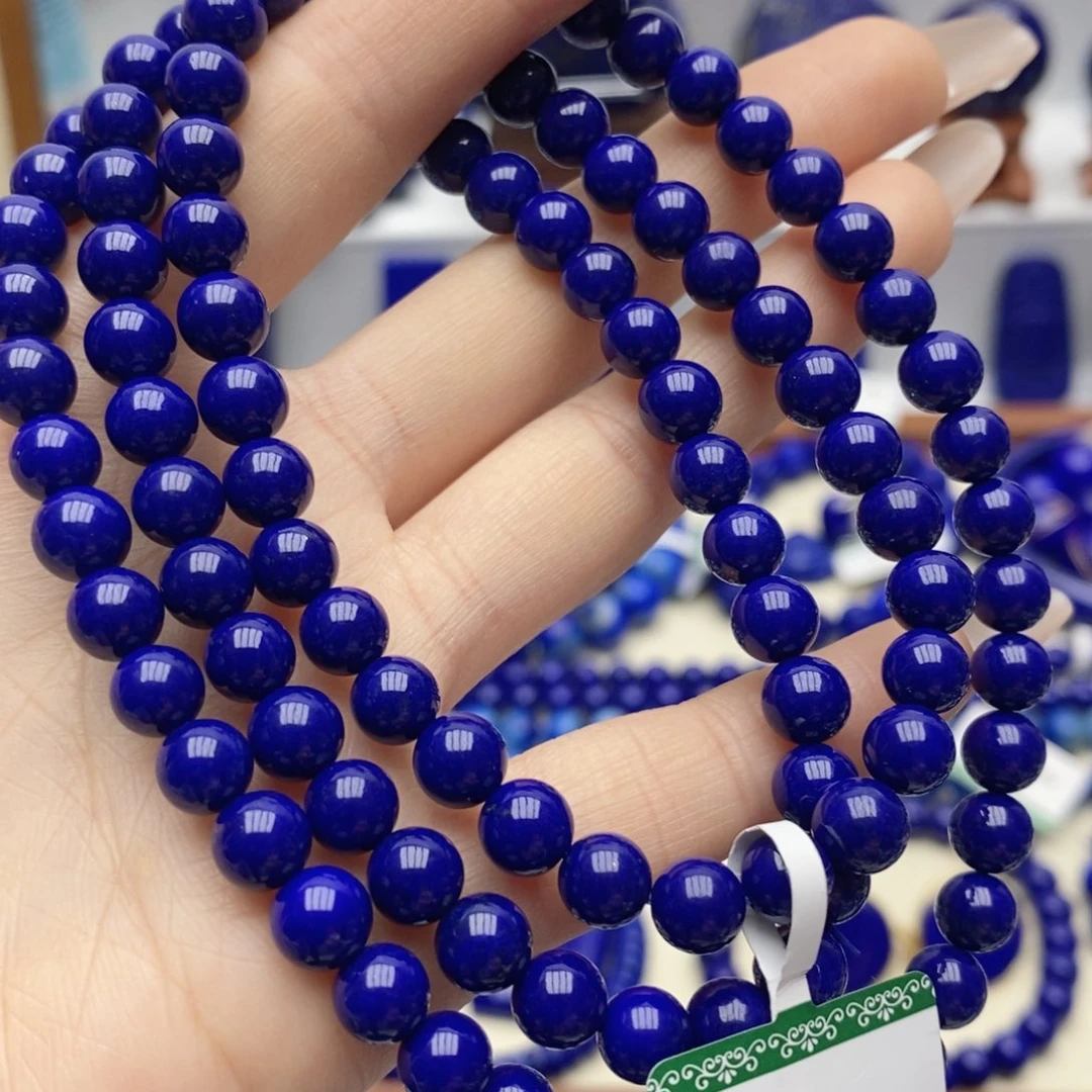 青金石未镶嵌手链6.7mm108