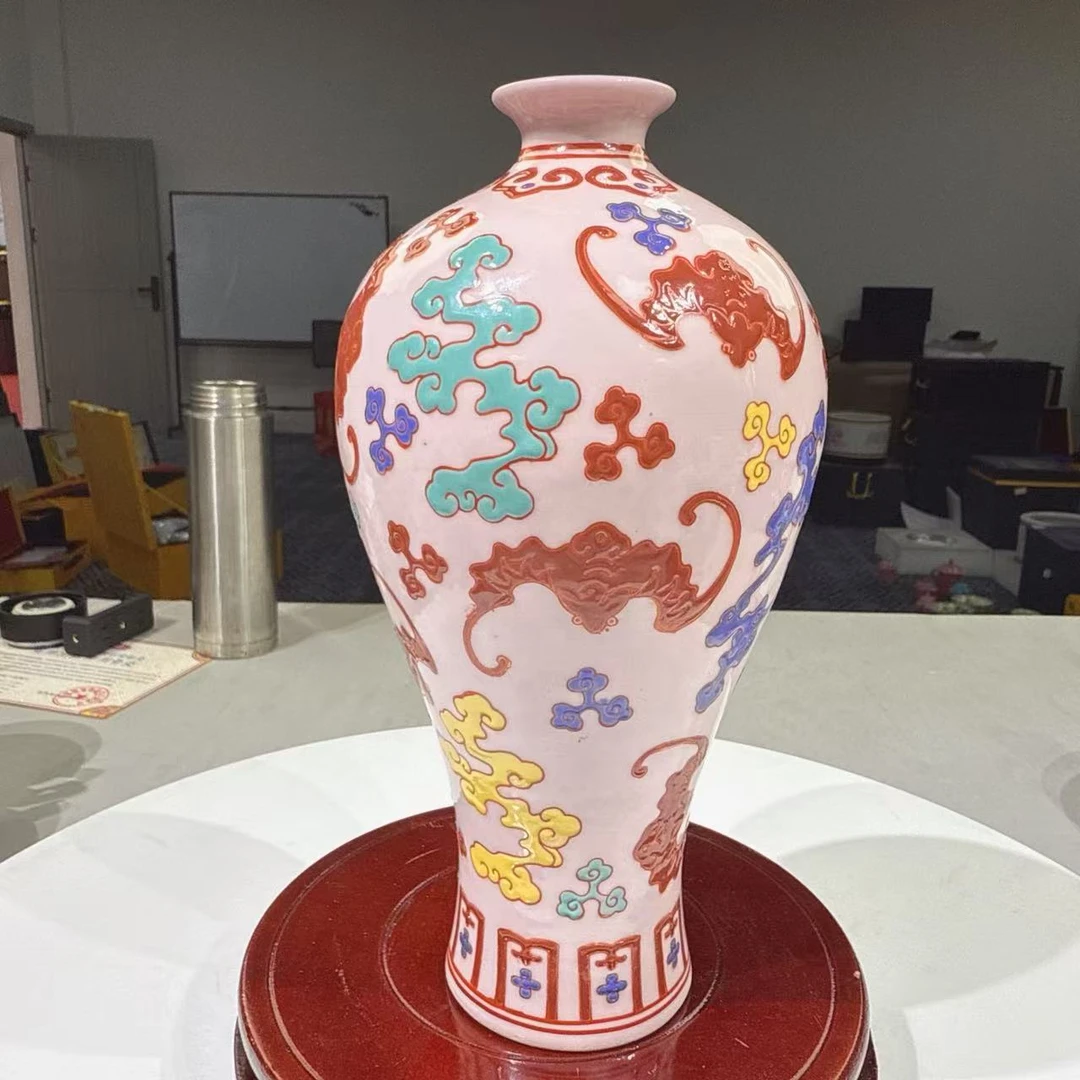 【周周严选】红稀土梅瓶+底座