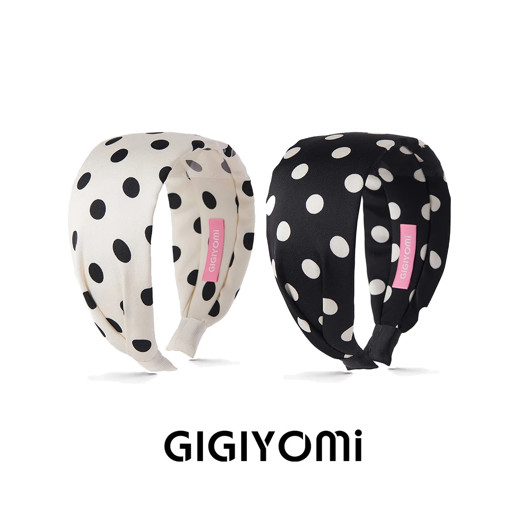 GIGIYOMi韩国小众设计波点宽边发箍温柔高颅顶高级感头箍头饰女