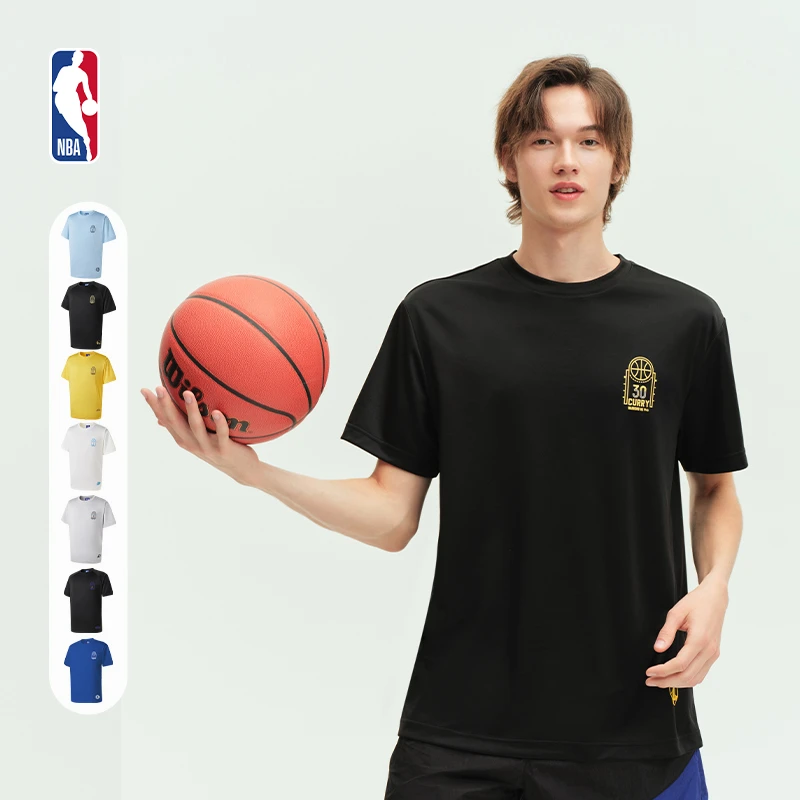 NBA官方亚历山大库里詹姆斯球队文化25年nba运动速干男士短袖T恤