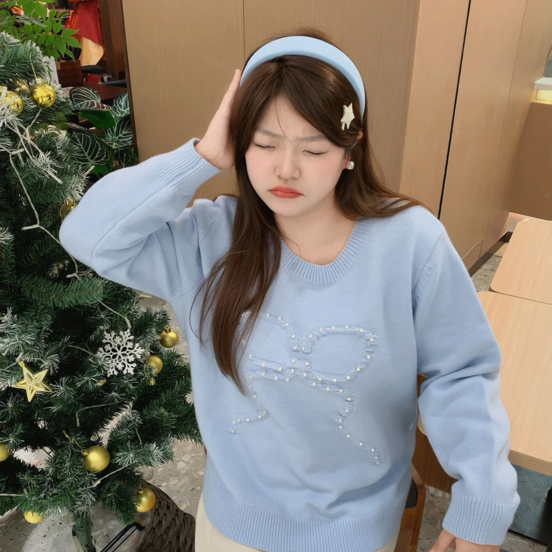 【珍珠蝴蝶】2025年新款毛针织衫长袖春秋冬季毛衣