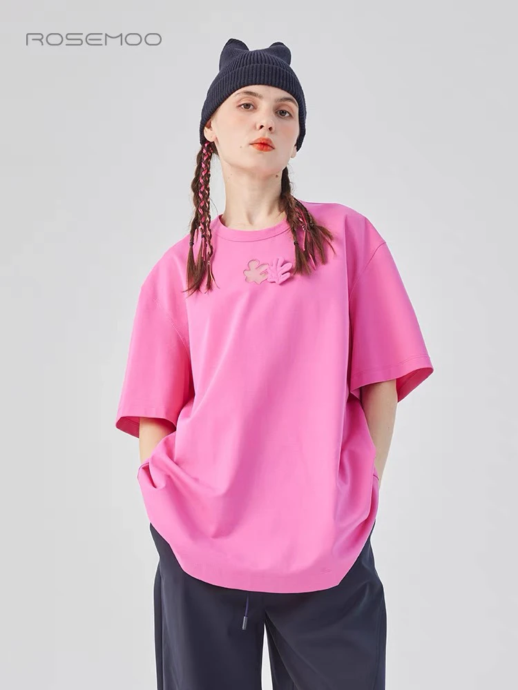 ROSEMOO/容子木25年春季新款轻薄针织网纱镂空T恤RSS1TC412D