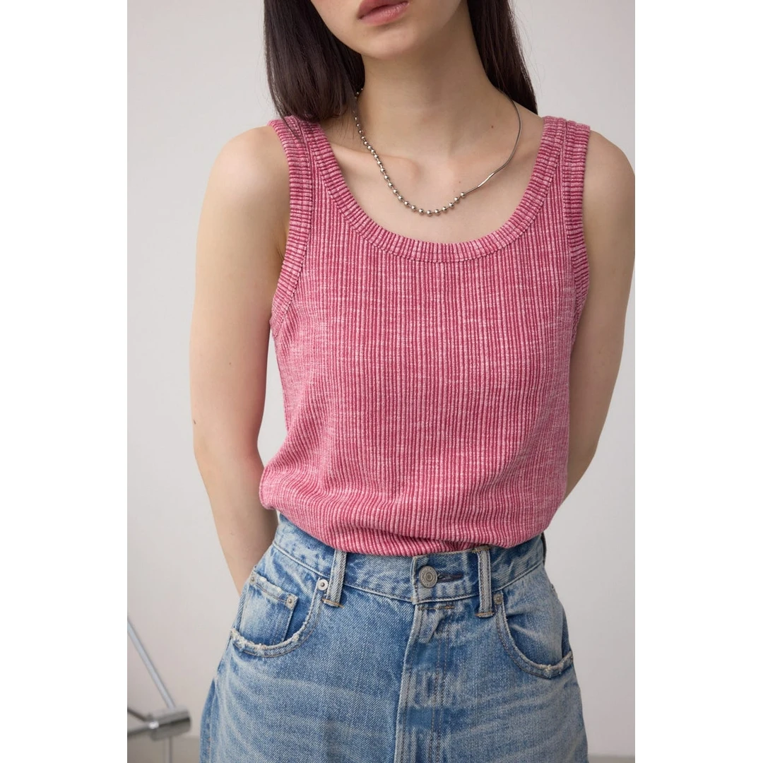 【强哥外贸】夏季新款 M 时尚百搭纯色两面可穿立体感罗纹女装背心