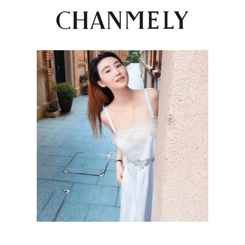 【CHANMITY】24/ss梦幻的美法式蕾丝甜美减龄吊带连衣裙 023689