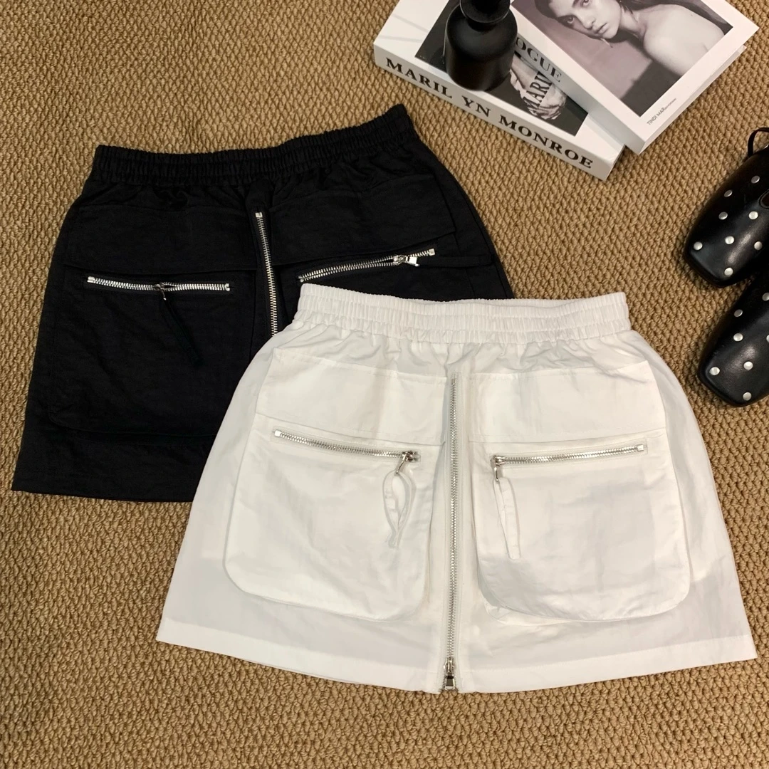 【济州岛】拉链口袋设计工装短裙8061