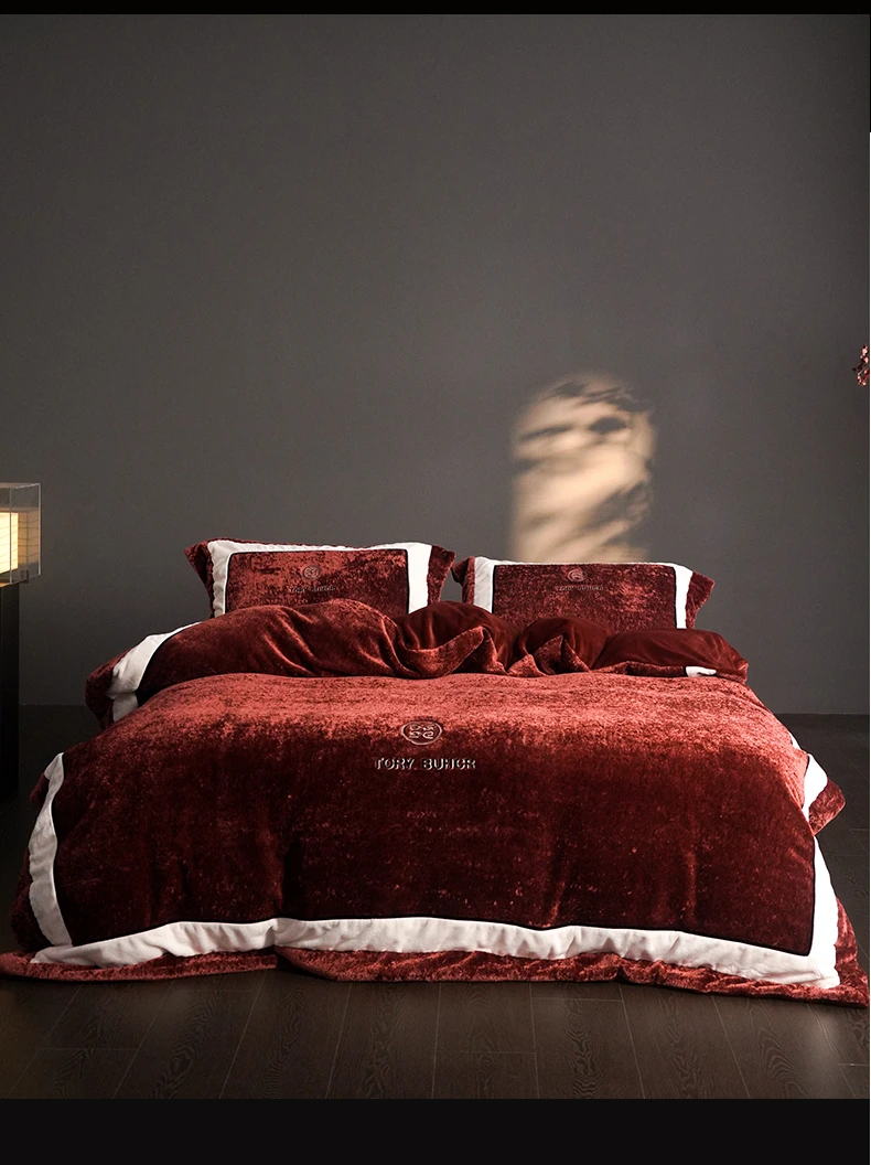 2025新款【小美貂】特博利系列绒四件套加厚保暖亲肤双面轻奢简约