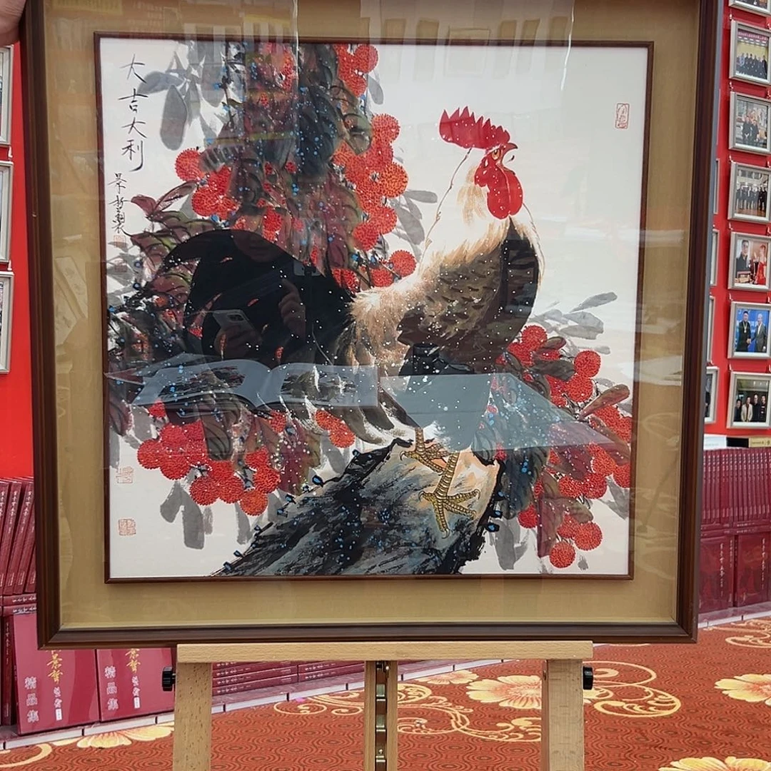 朵***姐国画崔老师展览原作